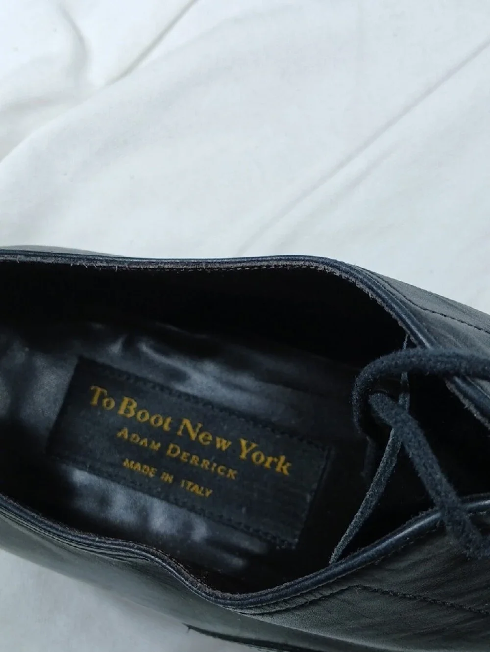 To Boot Black Leather Cap-Toe Oxfords
